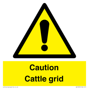 Caution Cattle grid
